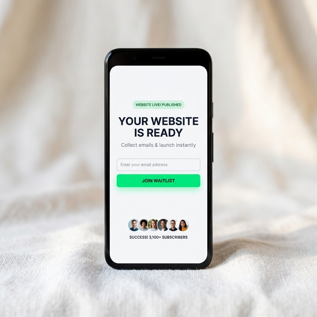 60-Second Website Template Phone Mockup